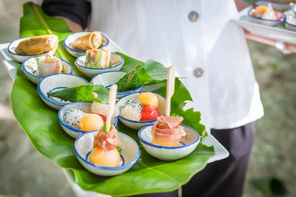 結婚式の夕食の準備された食品 — ストック写真