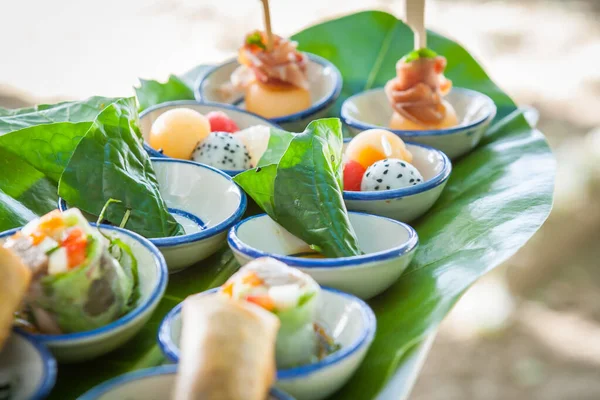 Preparó Comida Para Cena Bodas — Foto de Stock