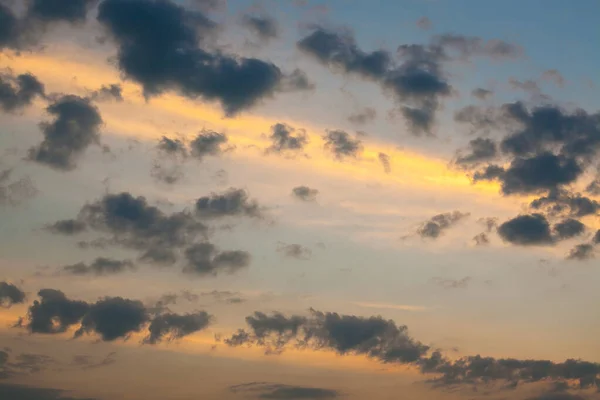 Bakgrund Himlen Med Moln Vid Solnedgången Thailand — Stockfoto