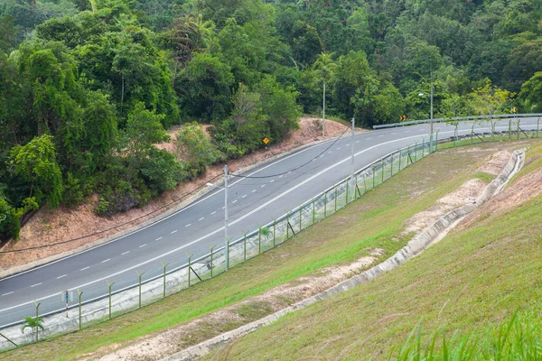 Carretera Sobre Cresta Represas Penang Malasia Teluk Bahang Dam Alrededores — Foto de Stock