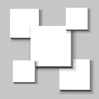 Beyaz düzeni. Tuval. resim. 3D