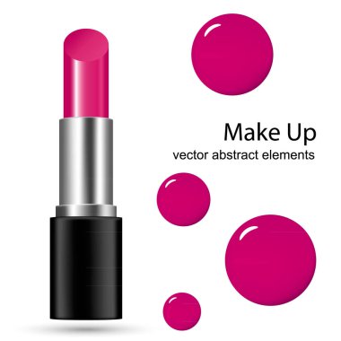  arka damla ile beyaz zemin üzerine kırmızı ruj