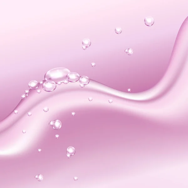粉色背景上的气泡 — 图库矢量图片
