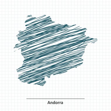 Doodle kroki Andorra Haritası