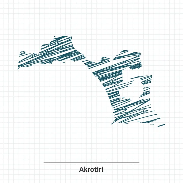 Карта Акротири в Дудле — стоковый вектор