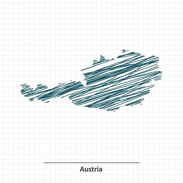 Карта Дудла в Австрии — стоковый вектор