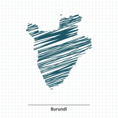 Doodle kroki Burundi Haritası