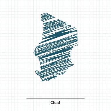 Doodle kroki Çad Haritası