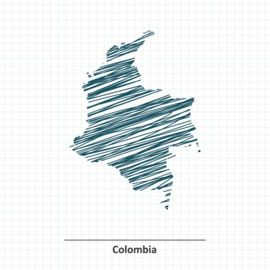 Doodle kroki Kolombiya Haritası