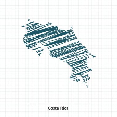 Doodle kroki Kosta Rika Haritası