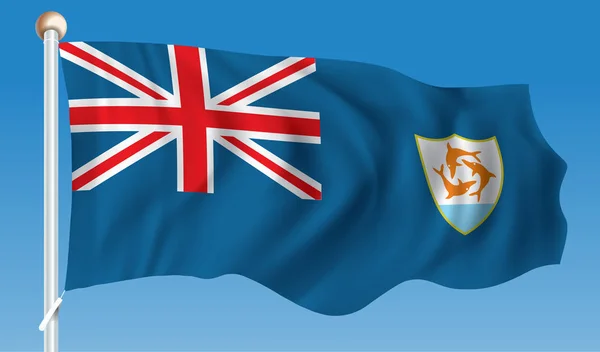 Flagga anguilla — Stock vektor