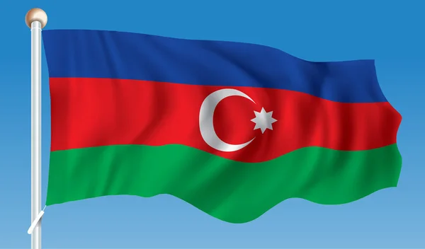 Flaga Azerbejdżanu — Wektor stockowy
