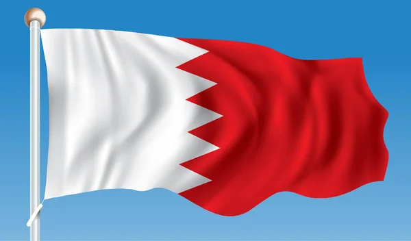 Flagge von Bahrain — Stockvektor