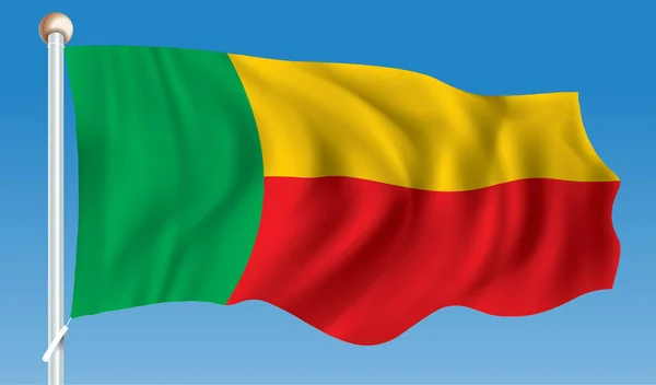 Flagge von Benin — Stockvektor