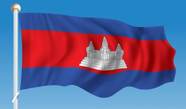 Vlag van Cambodja — Stockvector