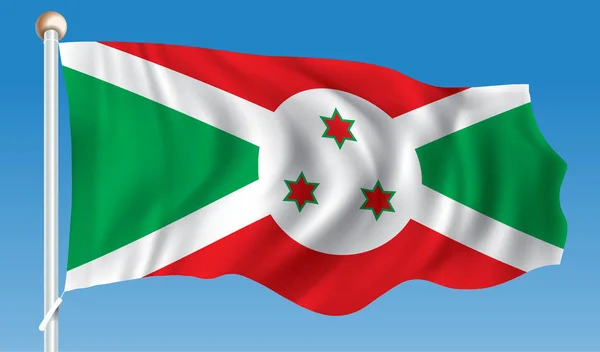 Bandera de Burundi — Vector de stock