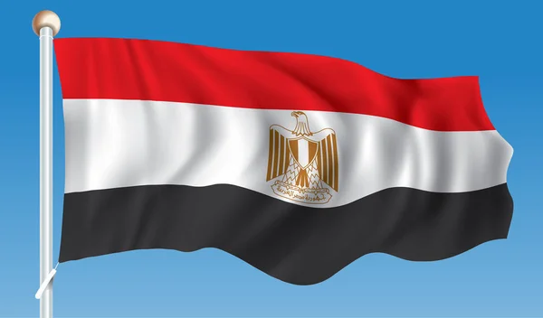 埃及的旗子 — 图库矢量图片