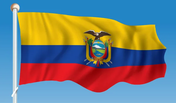 Bandera de Ecuador — Vector de stock