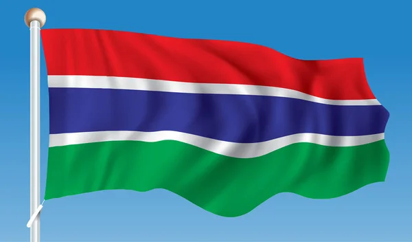 Прапор Гамбії — стоковий вектор