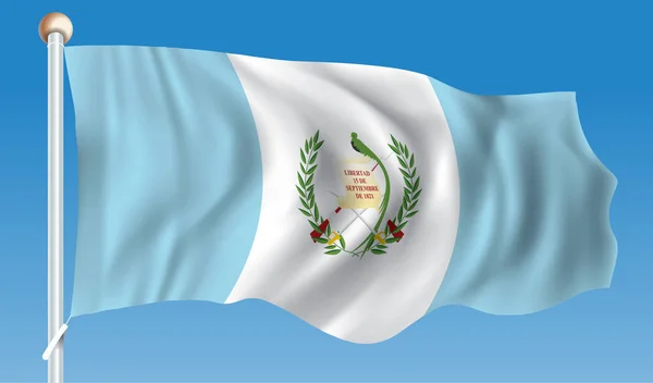 Guatemalas flagg — Stock vektor