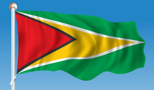 Bandera de Guyana — Vector de stock