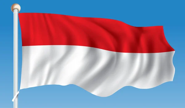 Indonesiens flagga — Stock vektor