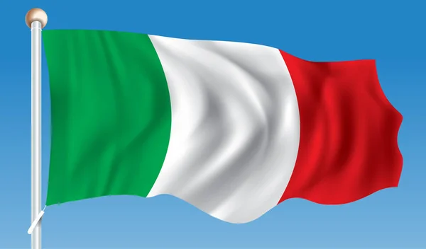 Italiens flagga — Stock vektor