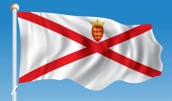 Флаг Джерси — стоковый вектор