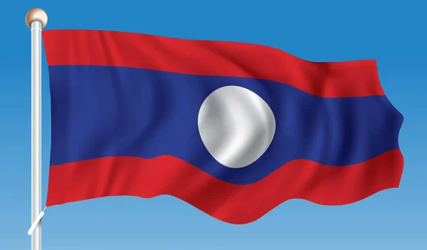 Laosz zászlaja — Stock Vector