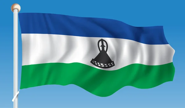 Drapeau du lesotho — Image vectorielle