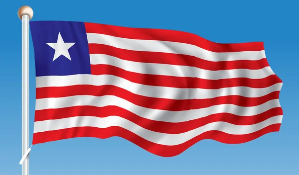 リベリアの旗 — ストックベクタ