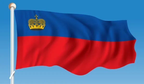Fahne von Liechtenstein — Stockvektor