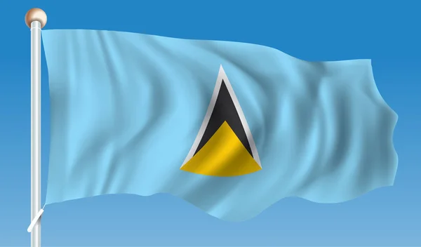 Bandiera di Santa Lucia — Vettoriale Stock