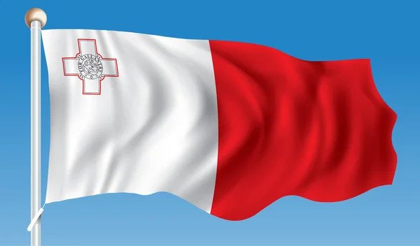 Flagge von Malta — Stockvektor