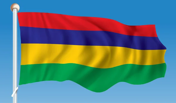 Bandeira de Mauritius — Vetor de Stock