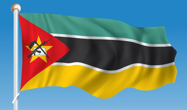 Vlajka Mosambiku — Stockový vektor