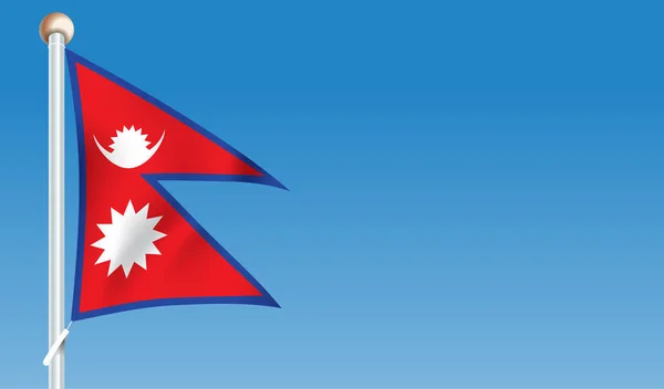 Bandera de Nepal — Vector de stock