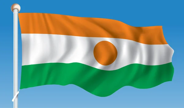 Vlajka Nigeru — Stockový vektor