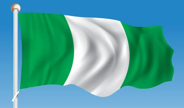 尼日利亚国旗 — 图库矢量图片