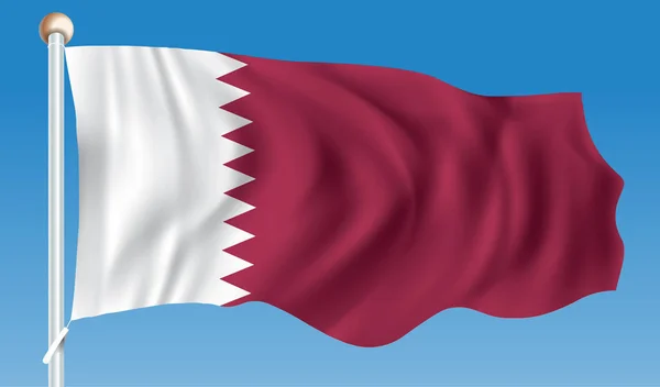 Vlag van qatar — Stockvector