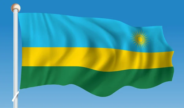 Прапор Руанди — стоковий вектор
