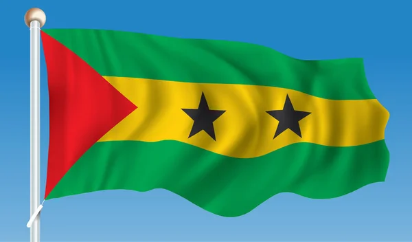 Flagge von Sao Tome und Principe — Stockvektor