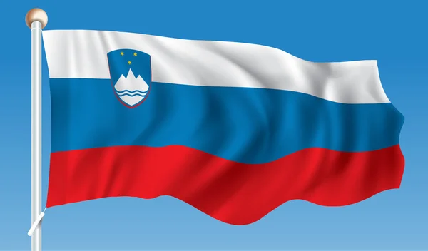 Bandera de Eslovenia — Vector de stock