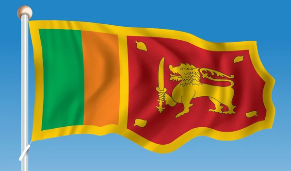 Bandeira de sri lanka — Vetor de Stock