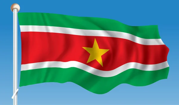 Suriname zászlaja — Stock Vector