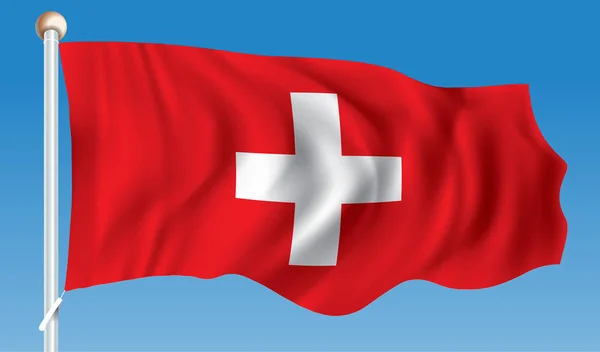 Bandera de Suiza — Vector de stock