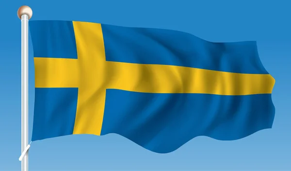 Vlag van Zweden — Stockvector
