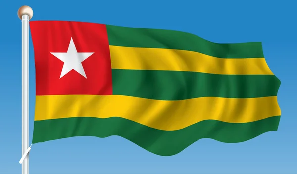 Togo zászlaja — Stock Vector