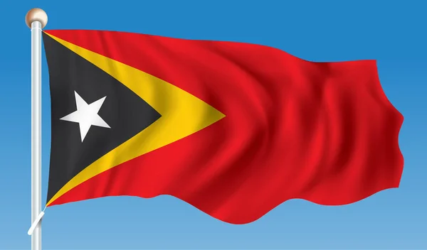Drapeau du Timor oriental — Image vectorielle