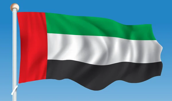 Bandiera degli Emirati arabi uniti — Vettoriale Stock